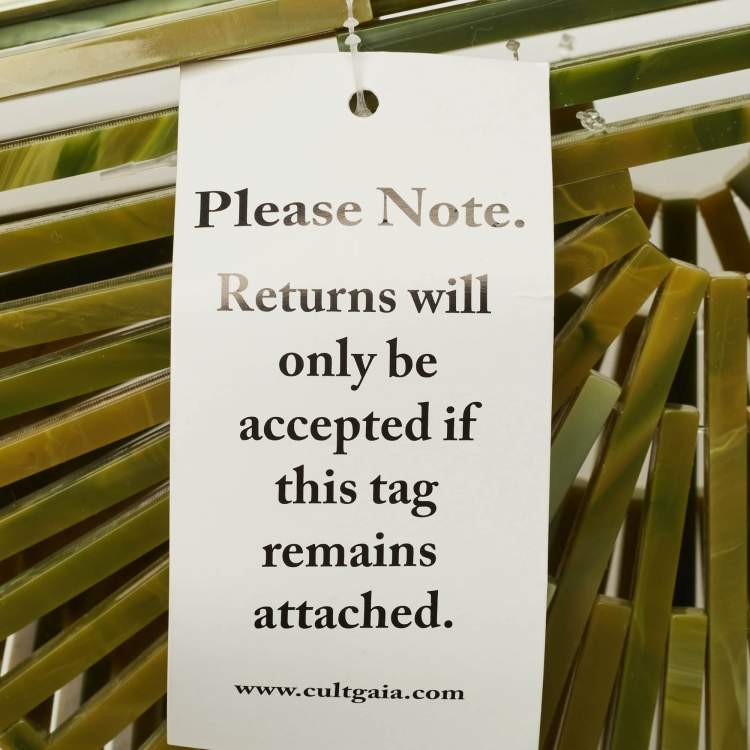 Pre Owned Cult Gaia Green Acrylic Mini Ark Clutch