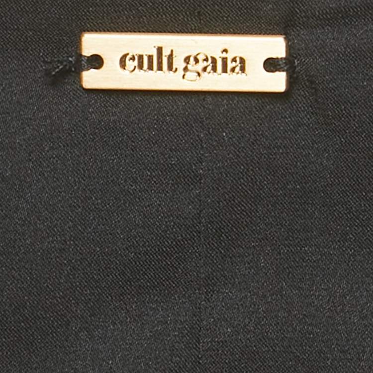 Pre Owned Cult Gaia Black Crepe Akaia Mini Dress M      