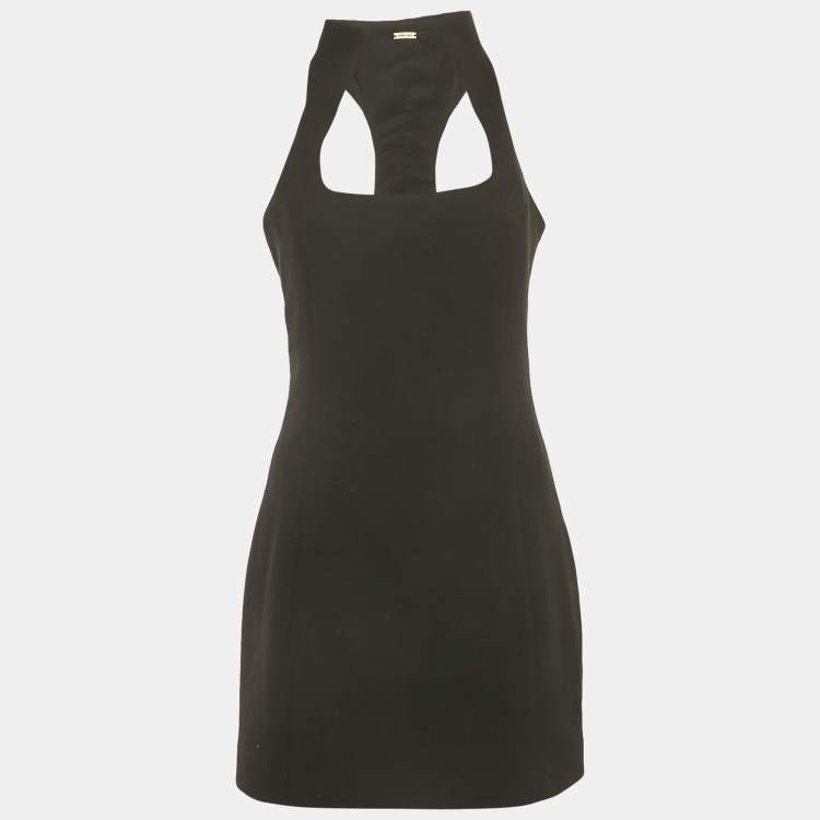 Pre Owned Cult Gaia Black Crepe Akaia Mini Dress M      