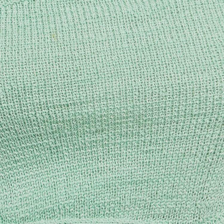 Pre Owned Cult Gaia Blue Chaya Knit Cut-Out Detail Top and Skirt Set S