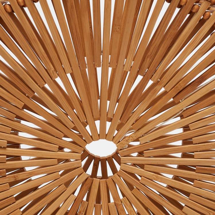 Pre Owned Cult Gaia Tan Bamboo Round Zaha Tote
