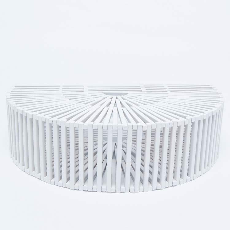 Pre Owned Cult Gaia White Bamboo Small Ark Top Handle Bag