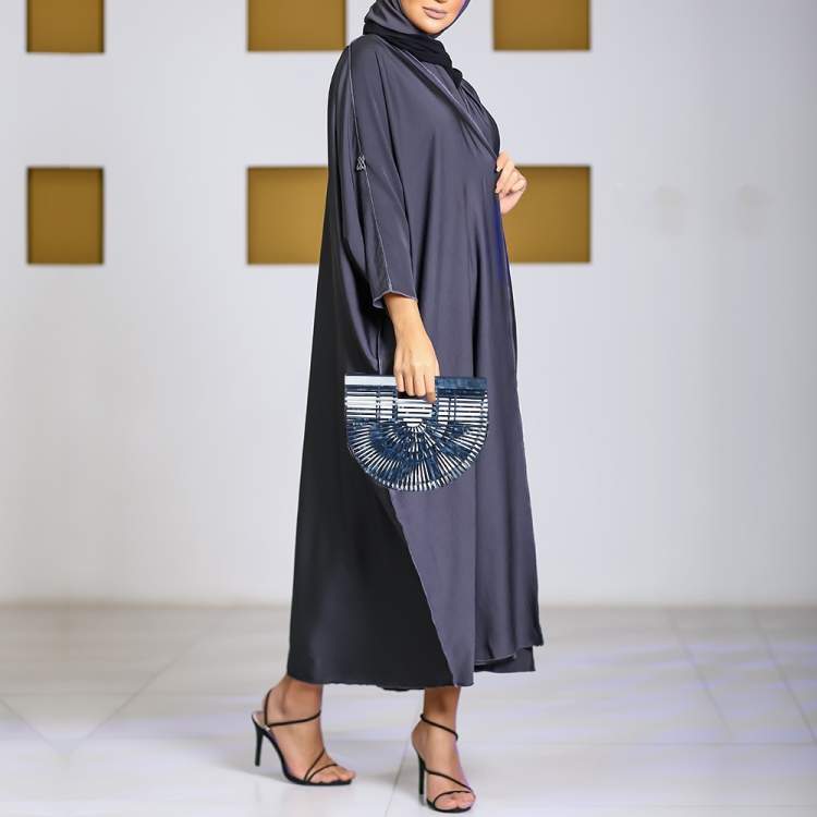 Pre Owned Cult Gaia Navy Blue Acrylic Ark Clutch