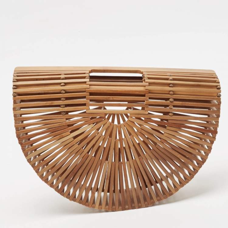 Pre Owned Cult Gaia Brown Bamboo Small Ark Bag
