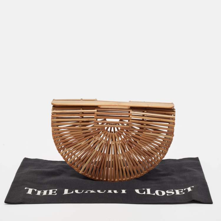 Pre Owned Cult Gaia Brown Bamboo Small Ark Bag