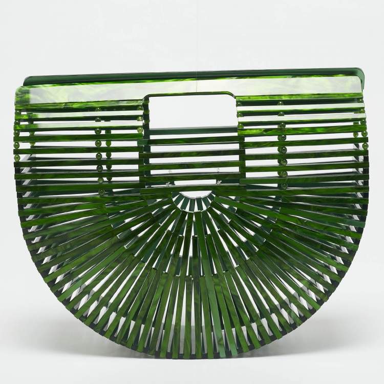 Pre Owned Cult Gaia Green Acrylic Ark Clutch