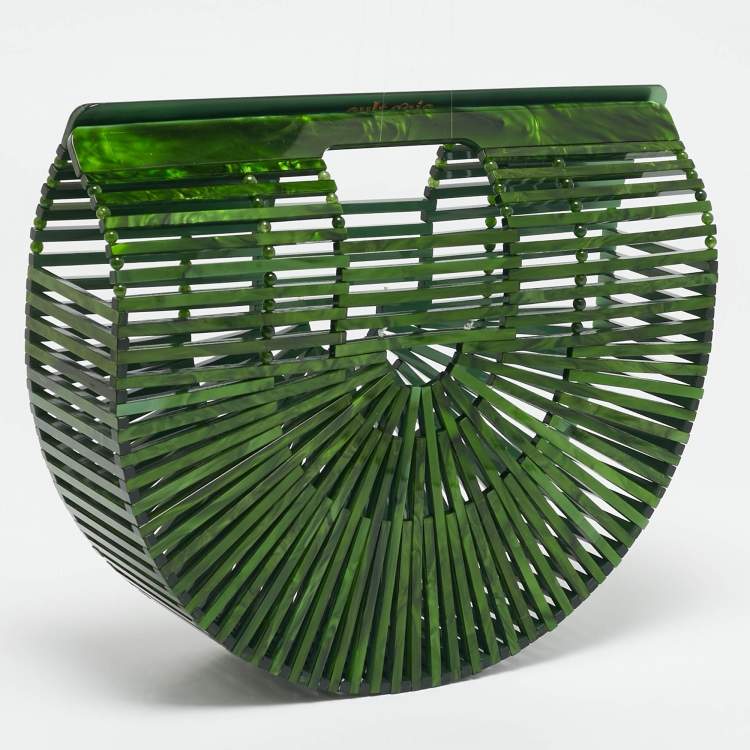 Pre Owned Cult Gaia Green Acrylic Ark Clutch