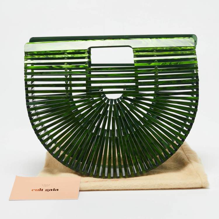Pre Owned Cult Gaia Green Acrylic Ark Clutch