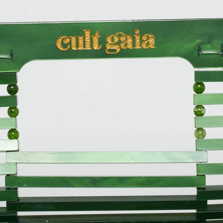 Pre Owned Cult Gaia Green Acrylic Ark Clutch