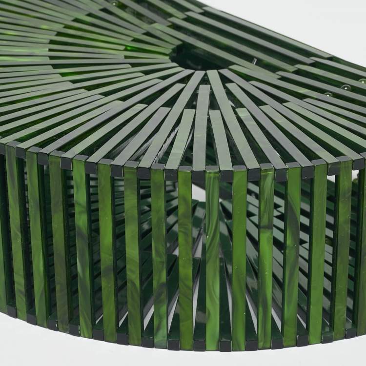 Pre Owned Cult Gaia Green Acrylic Ark Clutch