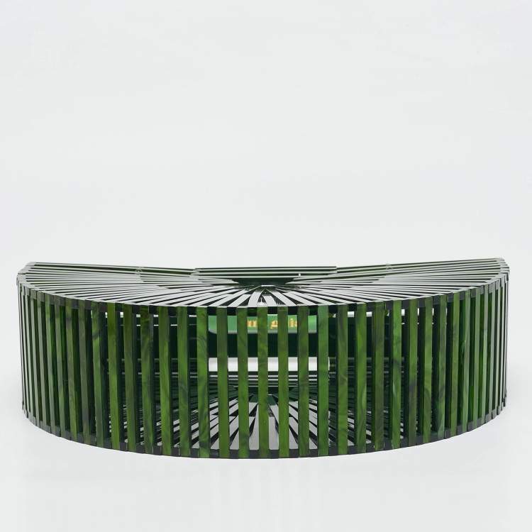 Pre Owned Cult Gaia Green Acrylic Ark Clutch