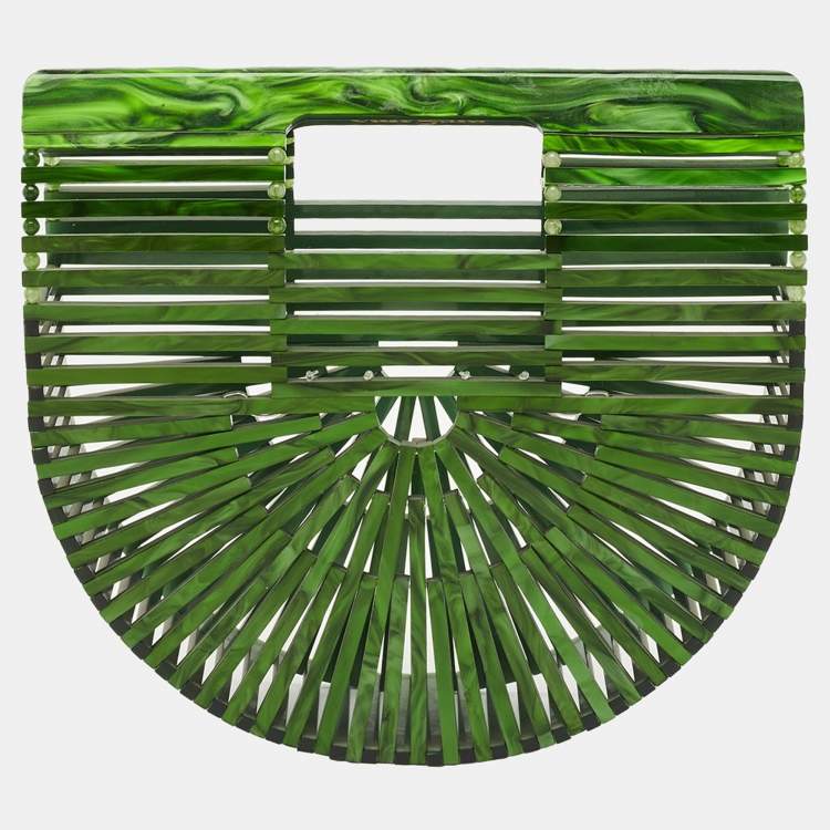 Pre Owned Cult Gaia Green Acrylic Ark Clutch