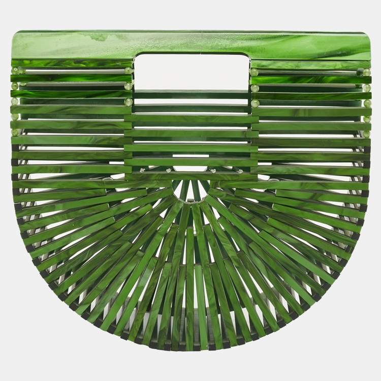 Pre Owned Cult Gaia Green Acrylic Ark Clutch
