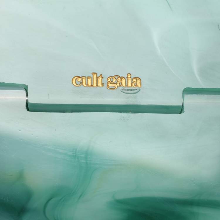 Pre Owned Cult Gaia Sage Acrylic Eos Top Handle Box Bag