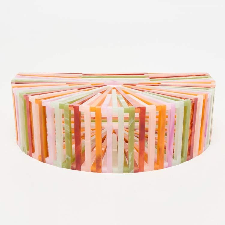 Pre Owned Cult Gaia Multicolor Acrylic Ark Clutch