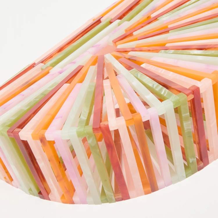 Pre Owned Cult Gaia Multicolor Acrylic Ark Clutch
