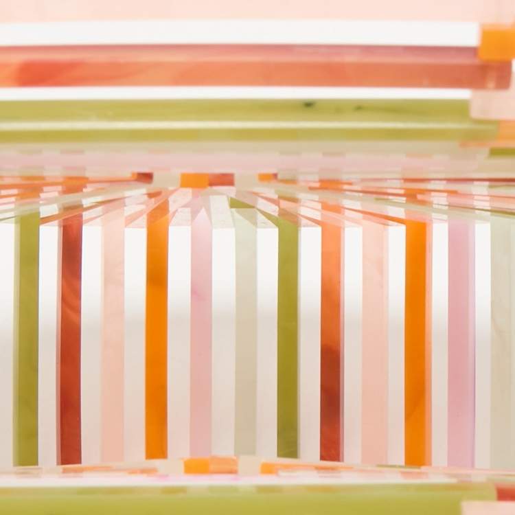 Pre Owned Cult Gaia Multicolor Acrylic Ark Clutch