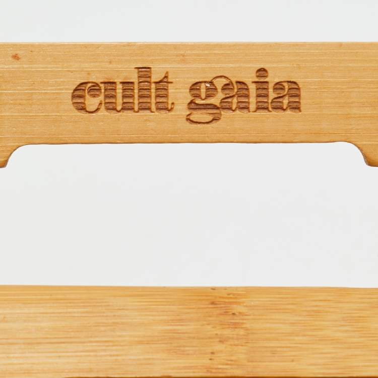 Pre Owned Cult Gaia Brown Bamboo Ark Clutch