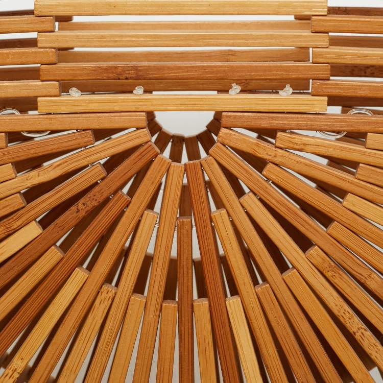 Pre Owned Cult Gaia Brown Bamboo Ark Clutch