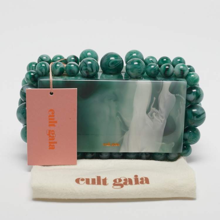 Pre Owned Cult Gaia Sage Green Acrylic Eos Box Clutch