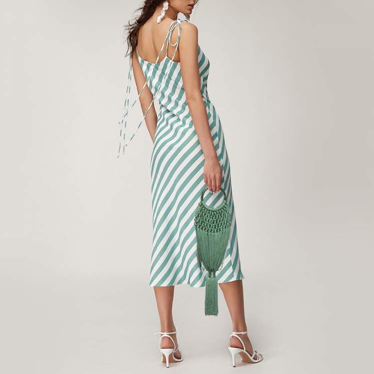 Pre Owned Cult Gaia Green Fabric Angelou Clutch