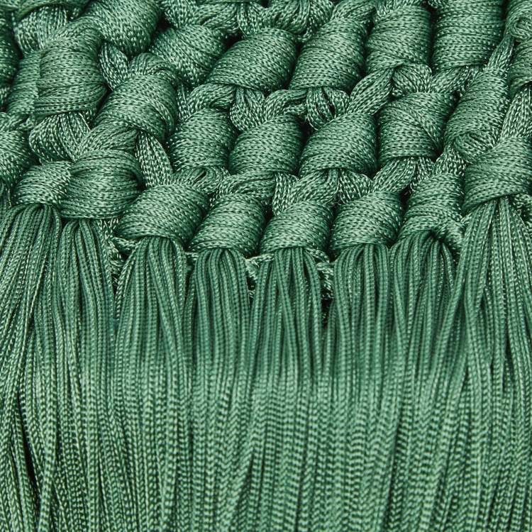 Pre Owned Cult Gaia Green Fabric Angelou Clutch