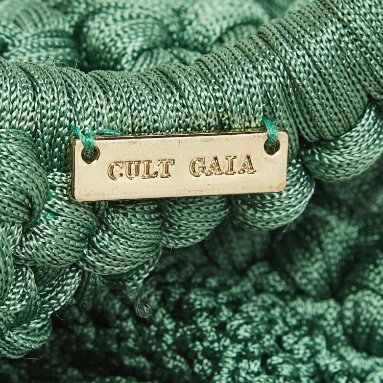Pre Owned Cult Gaia Green Fabric Angelou Clutch