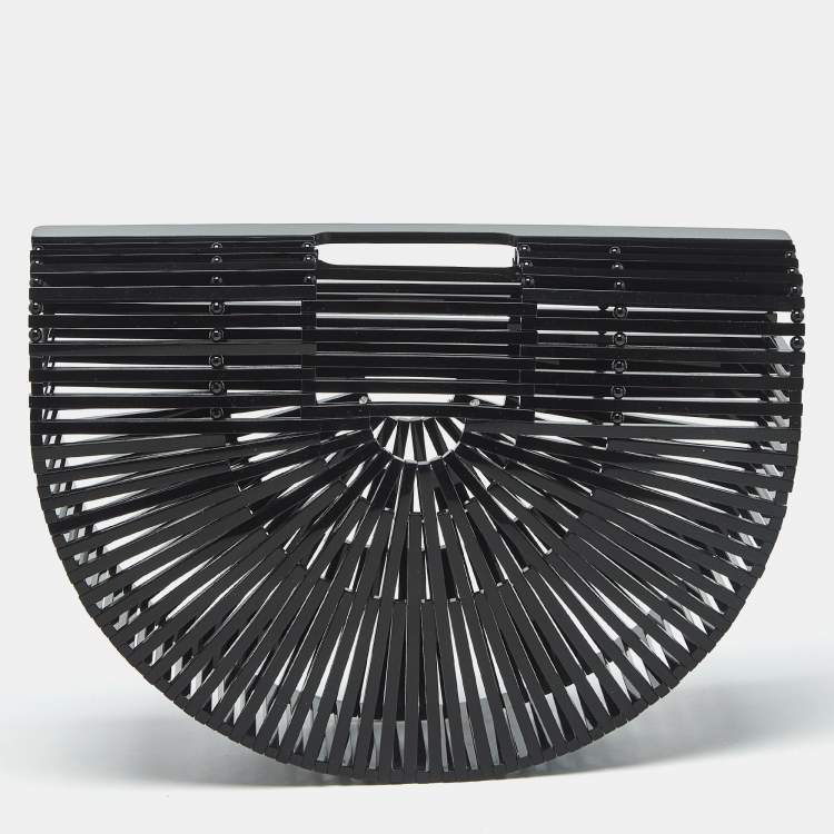 Pre Owned Cult Gaia Black Acrylic Small Ark Clutch
