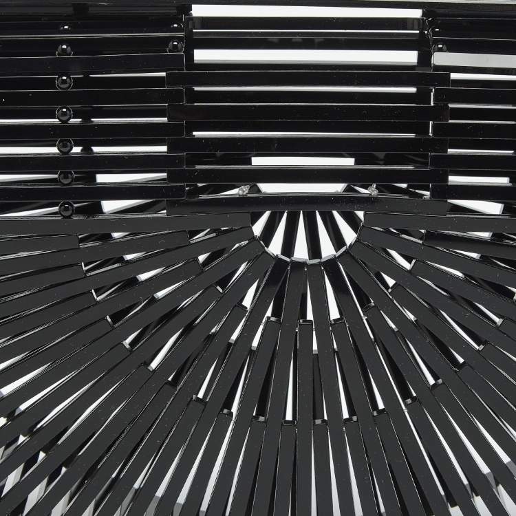 Pre Owned Cult Gaia Black Acrylic Small Ark Clutch