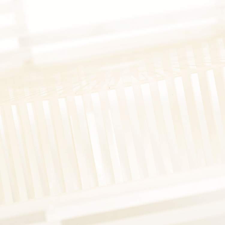Pre Owned Cult Gaia Pearl White Acrylic Mini Ark Clutch
