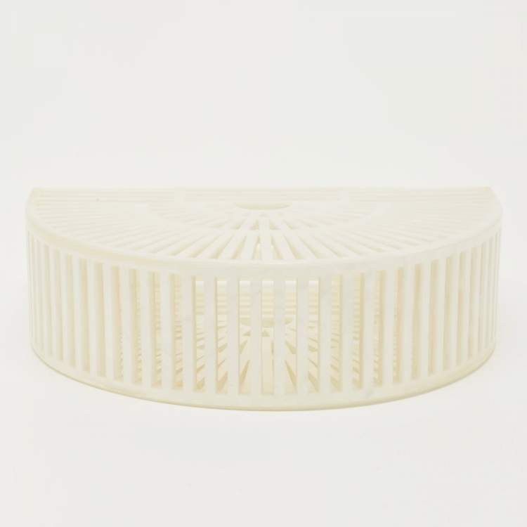 Pre Owned Cult Gaia Pearl White Acrylic Mini Ark Clutch