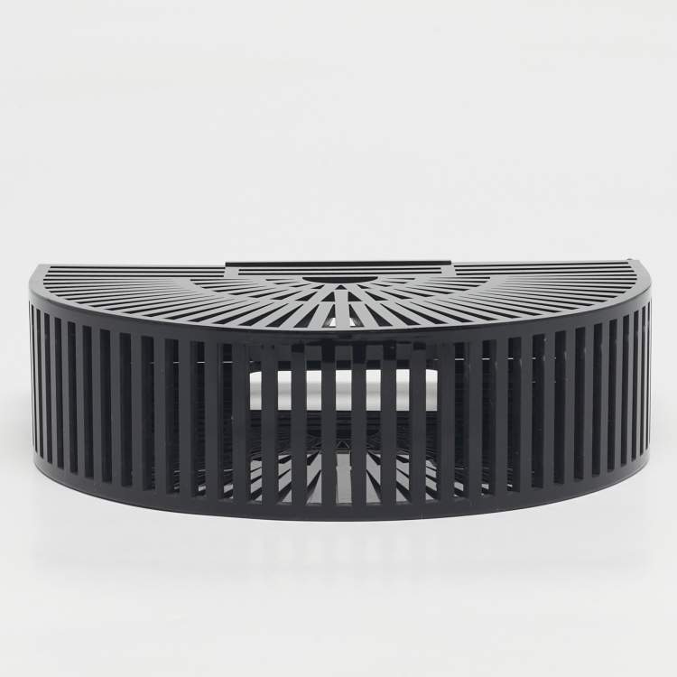 Pre Owned Cult Gaia Black Acrylic Mini Ark Clutch