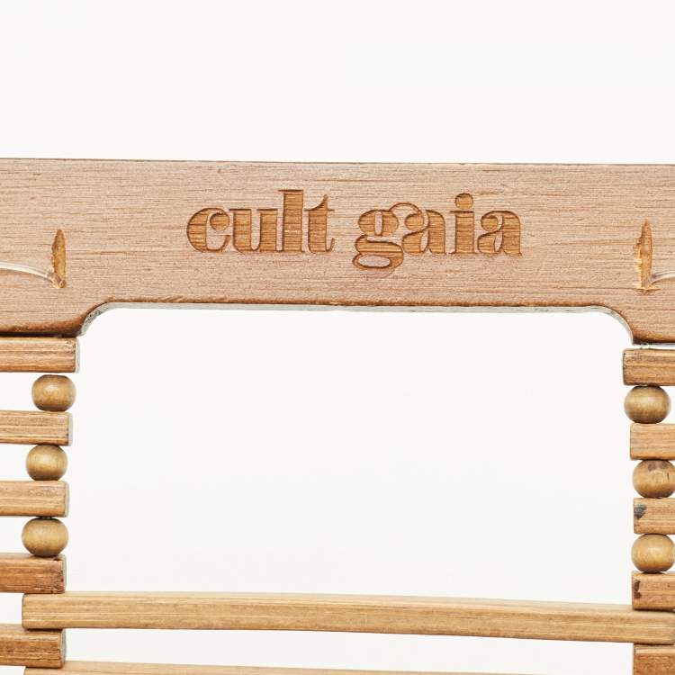 Pre Owned Cult Gaia Ark Brown Bamboo Clutch