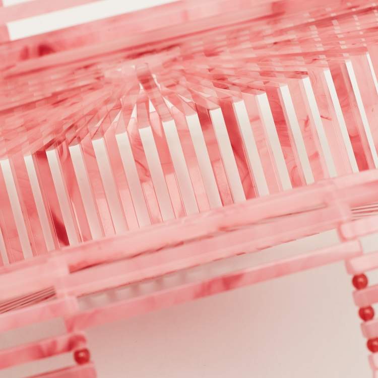 مملوكة مس بقًا Cult Gaia Ark Mini Pink Acrylic Clutch