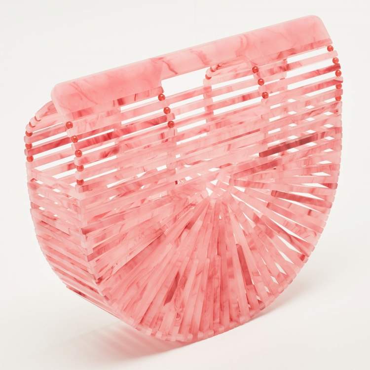 مملوكة مسبقًا Cult Gaia Ark Mini Pink Acrylic Clutch