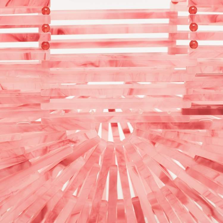 مملوكة مسبقًا Cult Gaia Ark Mini Pink Acrylic Clutch