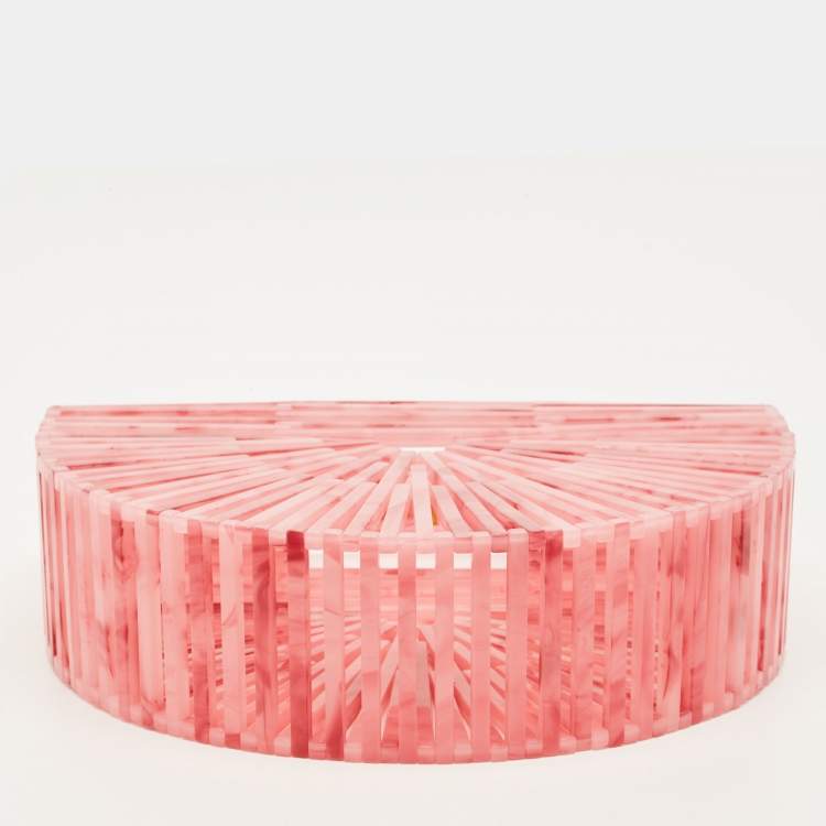 مملوكة مسبقًا Cult Gaia Ark Mini Pink Acrylic Clutch
