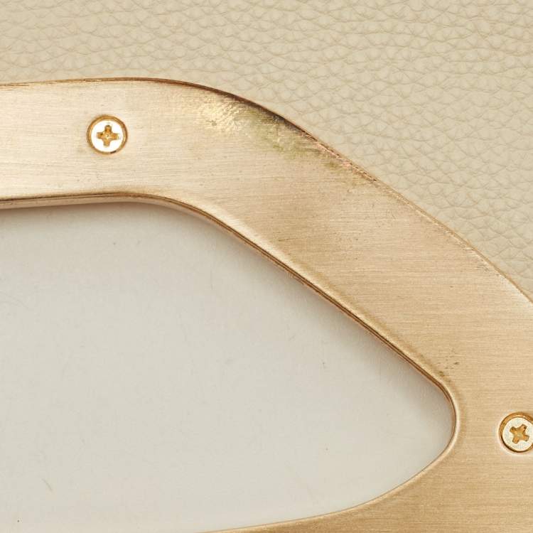 Pre Owned Cult Gaia Reza Off White Leather Tote