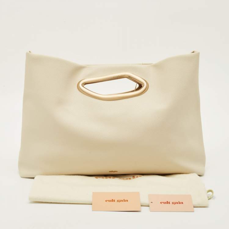Pre Owned Cult Gaia Reza Off White Leather Tote