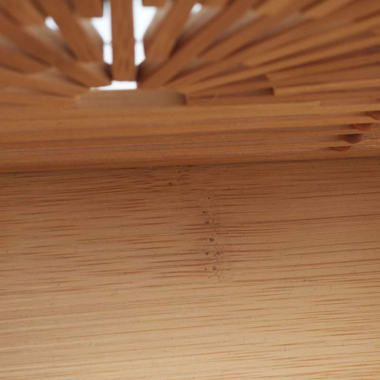 Pre Owned Cult Gaia Dome Natural Bamboo Clutch