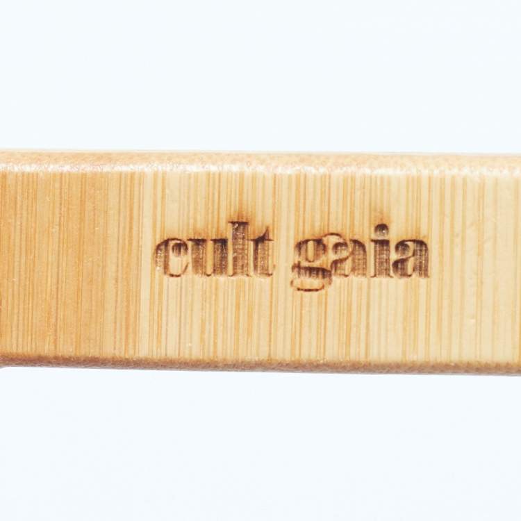 Pre Owned Cult Gaia Dome Natural Bamboo Clutch