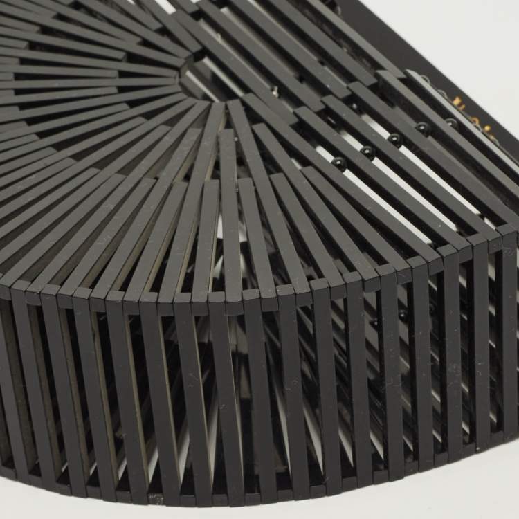 Pre Owned Cult Gaia Ark Black Acrylic Clutch