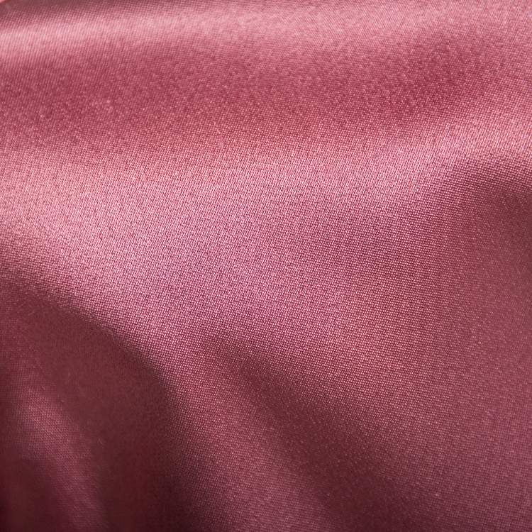Pre Owned Cushnie et Ochs Pink Silk Charmeuse Faux Wrap  Body Suit L