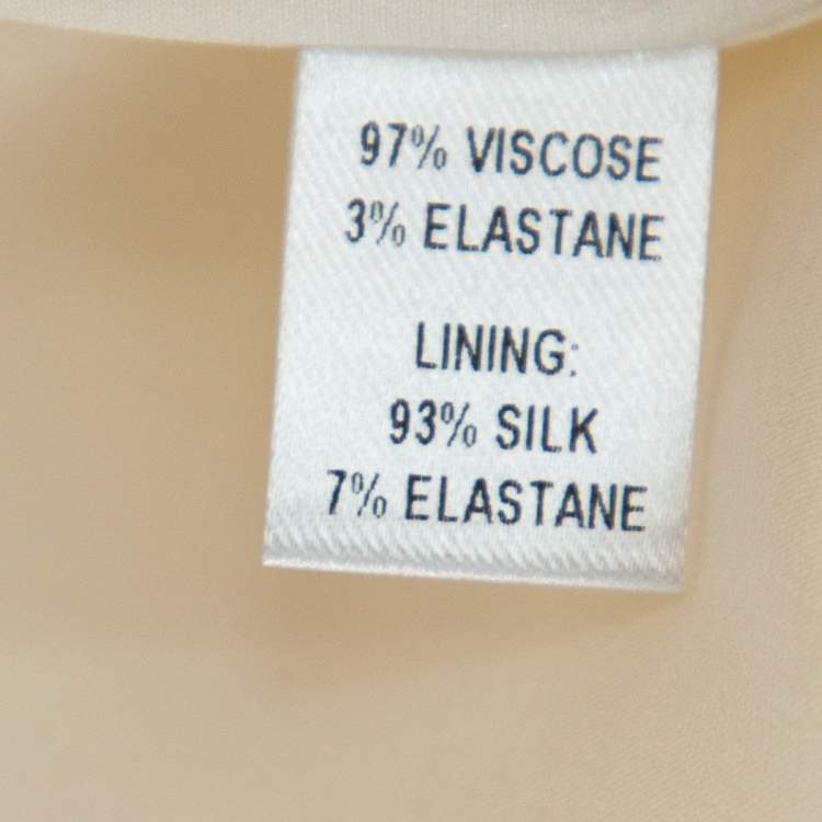 Pre Owned Cushnie et Ochs White Crepe Collared Open Front Coat S 