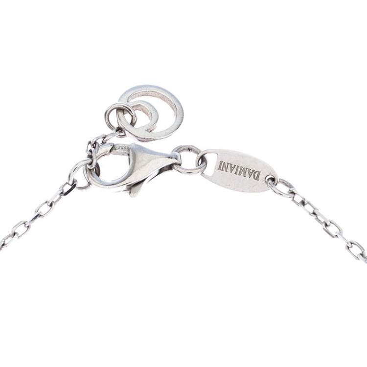 مملوكة مسبقًا Damiani Damianissima Onyx Diamond Silver Station Bracelet