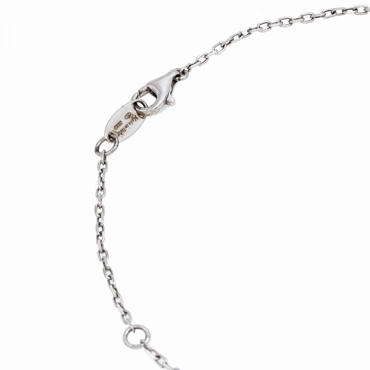 Pre Owned Damiani Damianissima Diamond Mother of Pearl Silver Necklace.