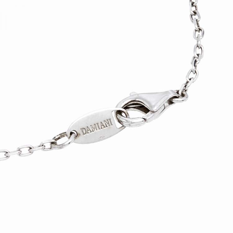 Pre Owned Damiani Damianissima Diamond Mother of Pearl Silver Necklace.