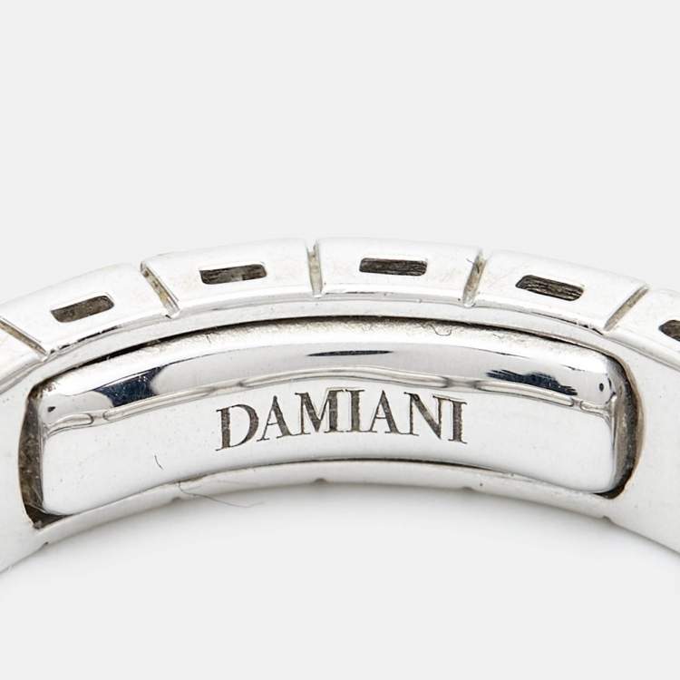 Pre Owned Damiani Belle Epoque Diamonds 18k White Gold Ring Size 62