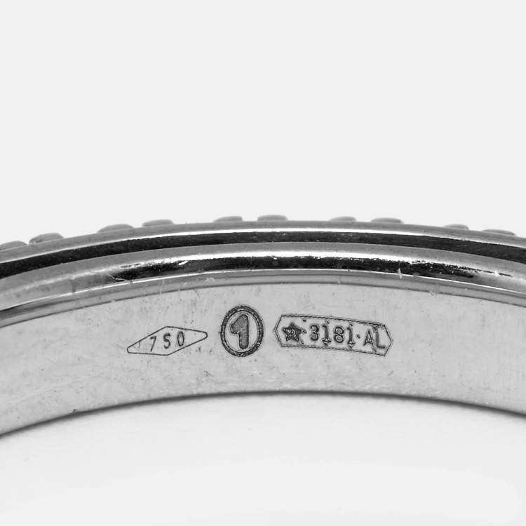 Pre Owned Damiani D.side Diamonds 18k White Gold Ring Size 50