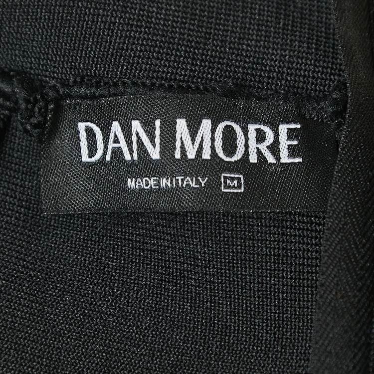 مملوكة مسبقًا Dan More Black Knit Iconic Panther Cycling Shorts M